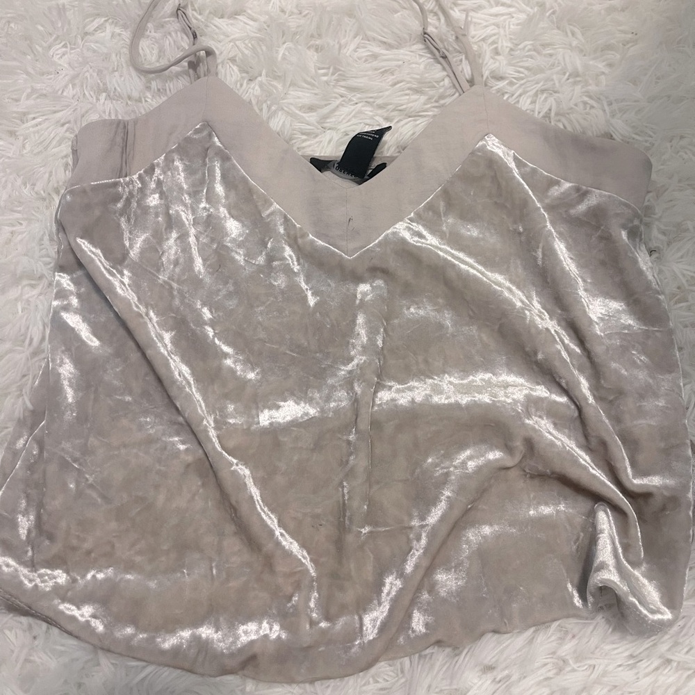 Champagne velvet cami